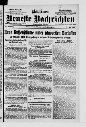 Berliner Neueste Nachrichten vom 27.03.1916