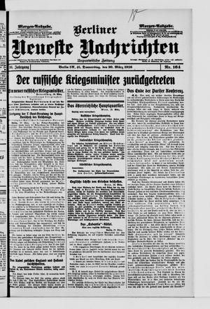 Berliner Neueste Nachrichten on Mar 30, 1916