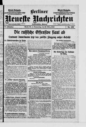 Berliner Neueste Nachrichten on Mar 30, 1916