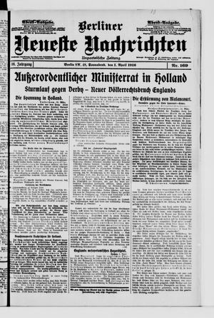 Berliner Neueste Nachrichten on Apr 1, 1916