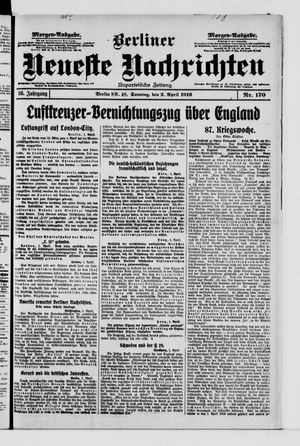 Berliner Neueste Nachrichten on Apr 2, 1916