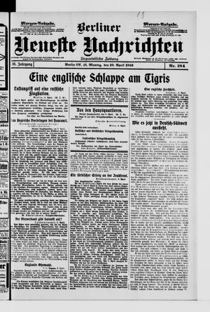 Berliner Neueste Nachrichten on Apr 10, 1916