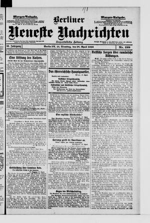 Berliner Neueste Nachrichten on Apr 18, 1916