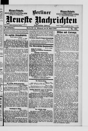 Berliner Neueste Nachrichten vom 19.04.1916
