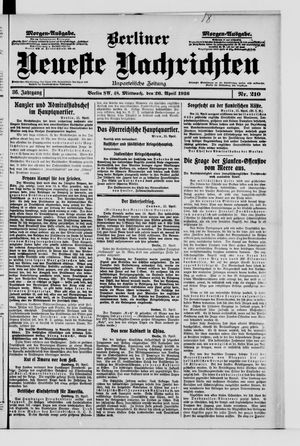 Berliner Neueste Nachrichten on Apr 26, 1916
