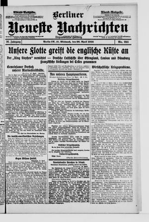 Berliner Neueste Nachrichten vom 26.04.1916