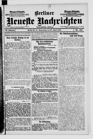 Berliner Neueste Nachrichten vom 27.04.1916