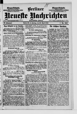 Berliner Neueste Nachrichten on Apr 28, 1916