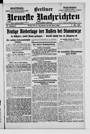 Berliner Neueste Nachrichten on Apr 29, 1916