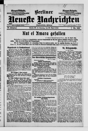 Berliner Neueste Nachrichten vom 30.04.1916