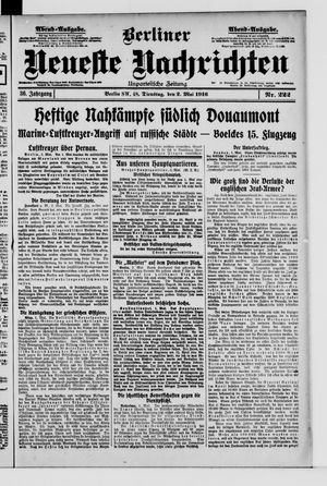 Berliner Neueste Nachrichten on May 2, 1916
