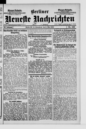 Berliner Neueste Nachrichten vom 06.05.1916