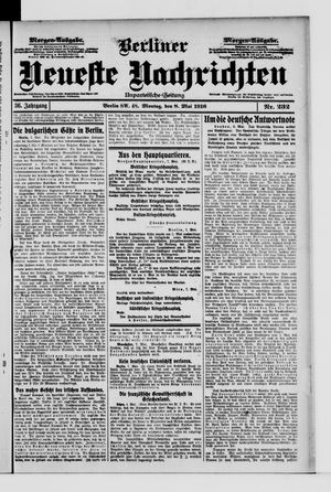 Berliner Neueste Nachrichten vom 08.05.1916