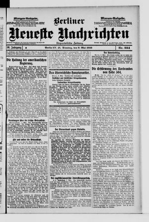 Berliner Neueste Nachrichten on May 9, 1916