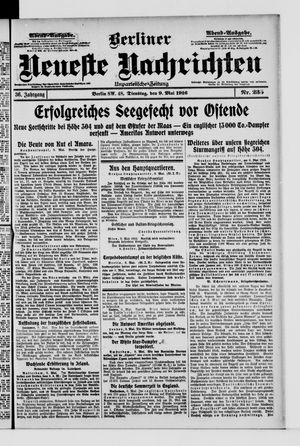 Berliner Neueste Nachrichten on May 9, 1916