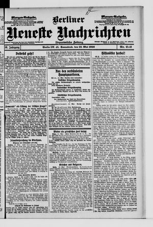 Berliner Neueste Nachrichten vom 13.05.1916
