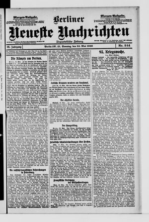 Berliner Neueste Nachrichten vom 14.05.1916