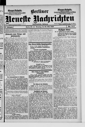 Berliner Neueste Nachrichten vom 16.05.1916