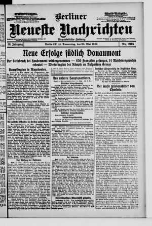 Berliner Neueste Nachrichten vom 25.05.1916