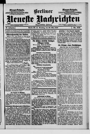 Berliner Neueste Nachrichten vom 30.05.1916