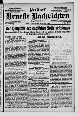 Berliner Neueste Nachrichten vom 02.06.1916