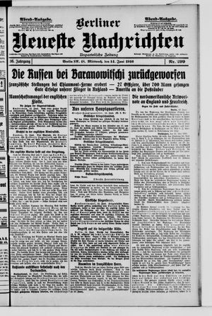 Berliner Neueste Nachrichten vom 14.06.1916