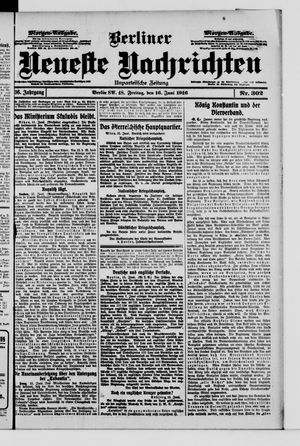 Berliner Neueste Nachrichten vom 16.06.1916