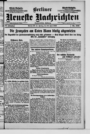 Berliner Neueste Nachrichten vom 16.06.1916