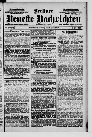 Berliner Neueste Nachrichten vom 18.06.1916