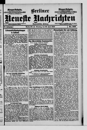 Berliner Neueste Nachrichten vom 20.06.1916