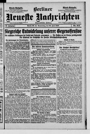 Berliner Neueste Nachrichten vom 22.06.1916