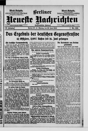 Berliner Neueste Nachrichten vom 26.06.1916
