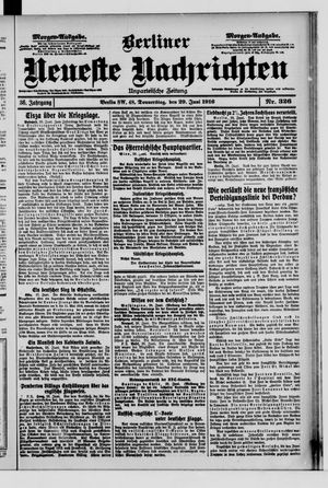 Berliner Neueste Nachrichten vom 29.06.1916
