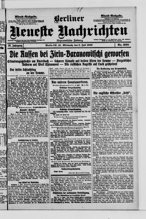 Berliner Neueste Nachrichten vom 05.07.1916