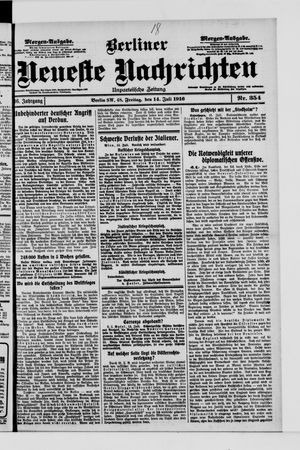 Berliner Neueste Nachrichten vom 14.07.1916