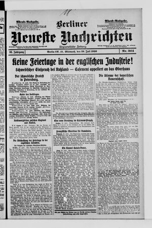 Berliner Neueste Nachrichten vom 19.07.1916