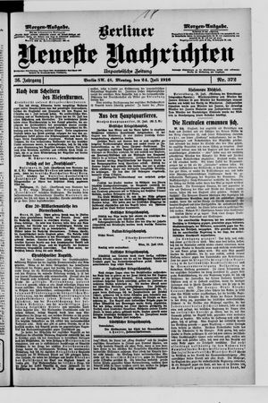 Berliner Neueste Nachrichten on Jul 24, 1916
