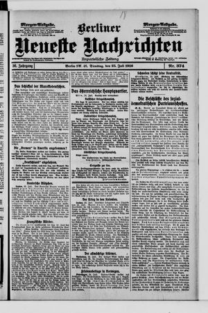 Berliner Neueste Nachrichten vom 25.07.1916