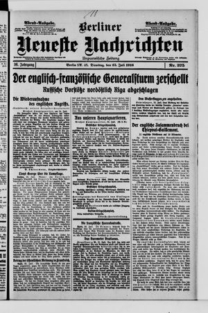 Berliner Neueste Nachrichten vom 25.07.1916