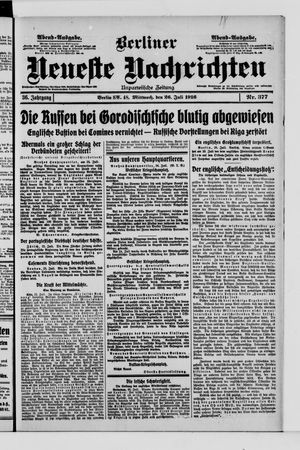 Berliner Neueste Nachrichten vom 26.07.1916