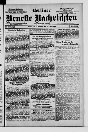 Berliner Neueste Nachrichten vom 31.07.1916