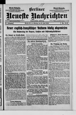 Berliner Neueste Nachrichten vom 31.07.1916