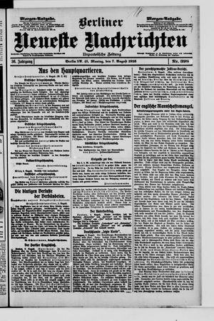 Berliner Neueste Nachrichten vom 07.08.1916