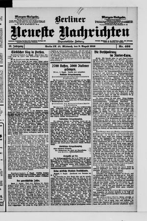 Berliner Neueste Nachrichten vom 09.08.1916