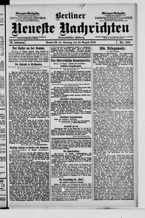 Berliner Neueste Nachrichten vom 13.08.1916