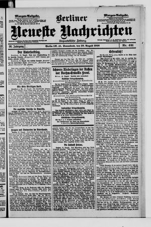 Berliner Neueste Nachrichten vom 19.08.1916