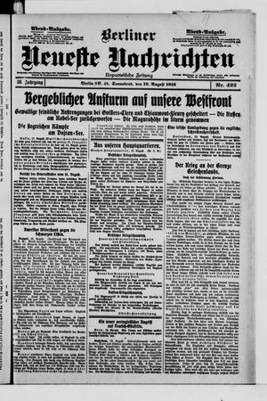 Berliner Neueste Nachrichten vom 19.08.1916