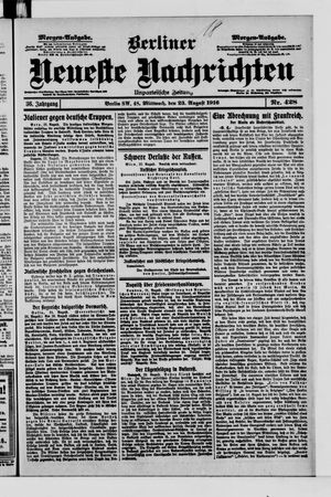 Berliner Neueste Nachrichten vom 23.08.1916