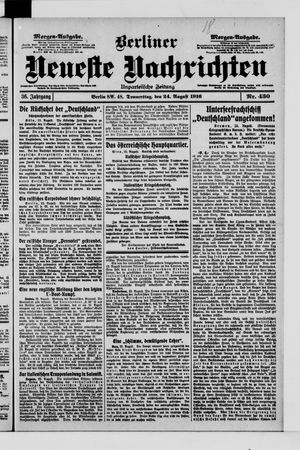 Berliner Neueste Nachrichten vom 24.08.1916
