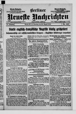 Berliner Neueste Nachrichten vom 29.08.1916